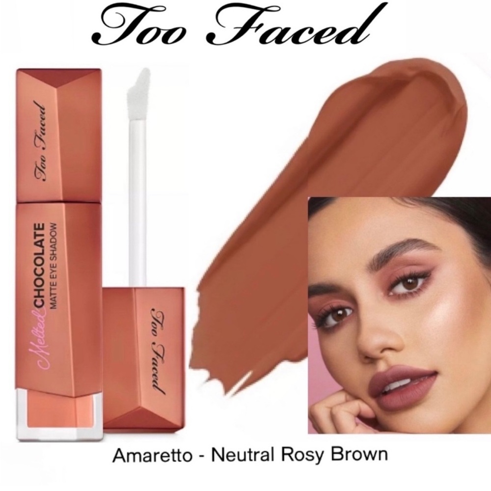 Too Faced Melted Chocolate Matte Eyeshadow in Shade Amaretto, .16 FL OZ.